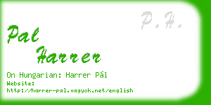 pal harrer business card