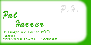 pal harrer business card